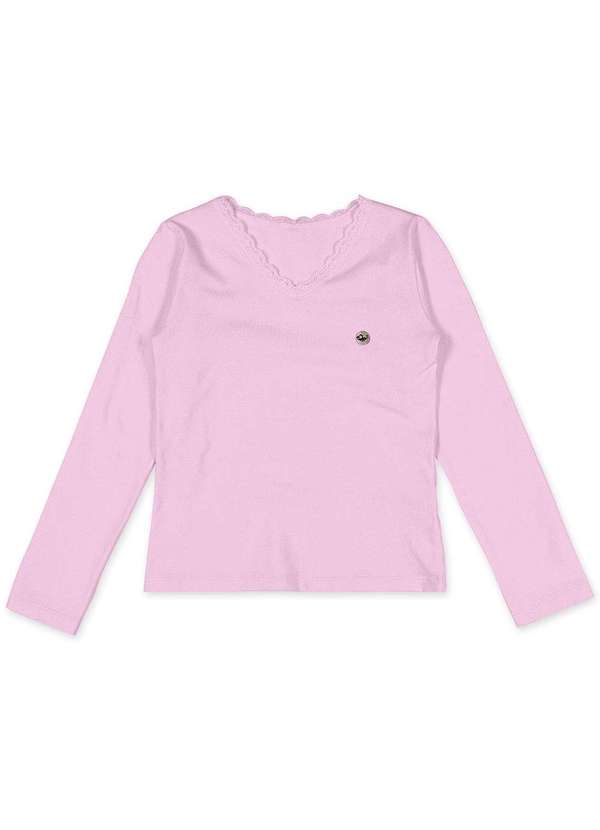 Marisol - Blusa Infantil Menina Renda Manga Longa Aromatica Marisol Roxo