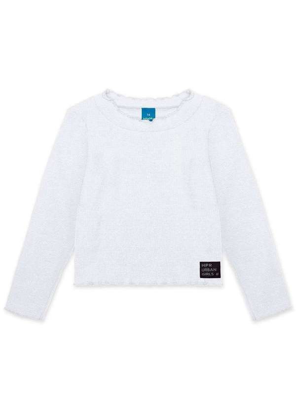 Hapier - Blusa Juvenil Menina Manga Longa Hapier Branco