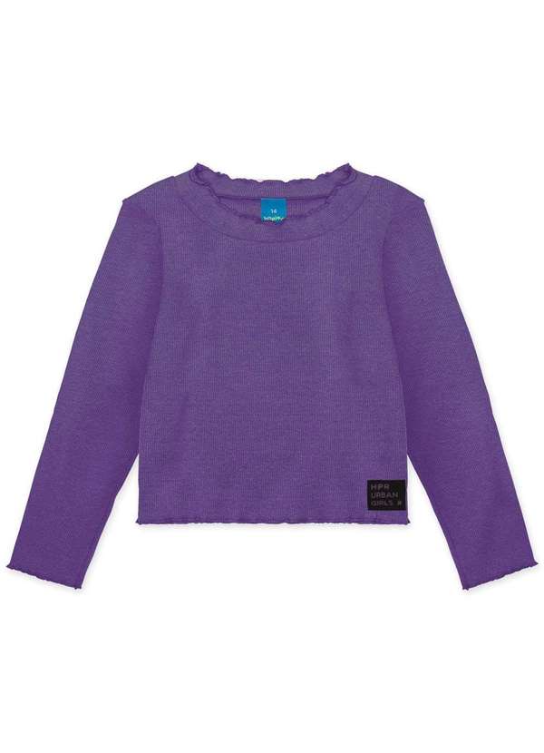 Hapier - Blusa Juvenil Menina Manga Longa Hapier Roxo