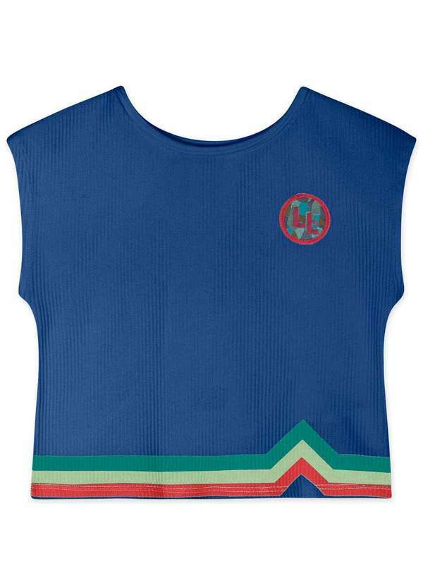 Lilica Ripilica - Blusa Manga Curta Infantil Feminina Lilica Azul