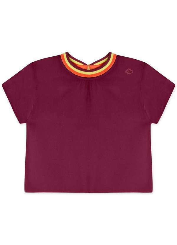 Lilica Ripilica - Blusa Manga Curta Infantil Feminina Lilica Ripilica Vermelho