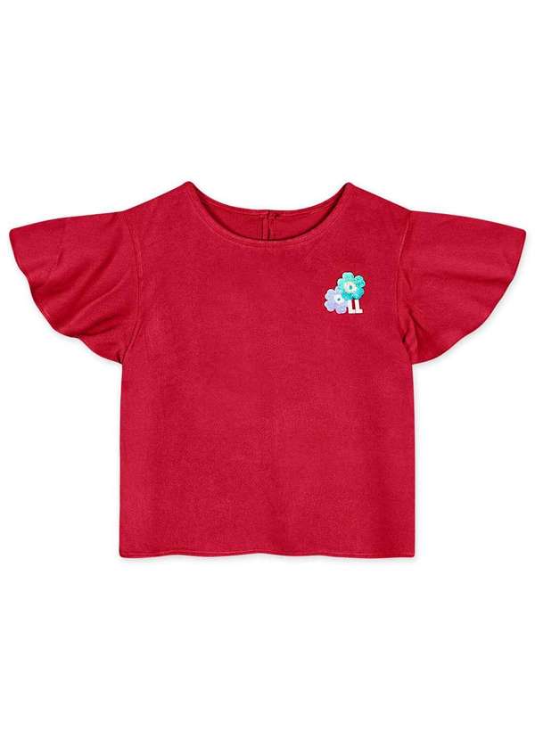 Lilica Ripilica - Blusa Manga Curta Infantil Feminina Lilica Vermelho