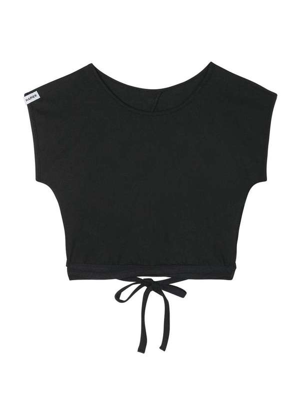Hapier - Blusa Manga Curta Juvenil Feminina Hapier Preto