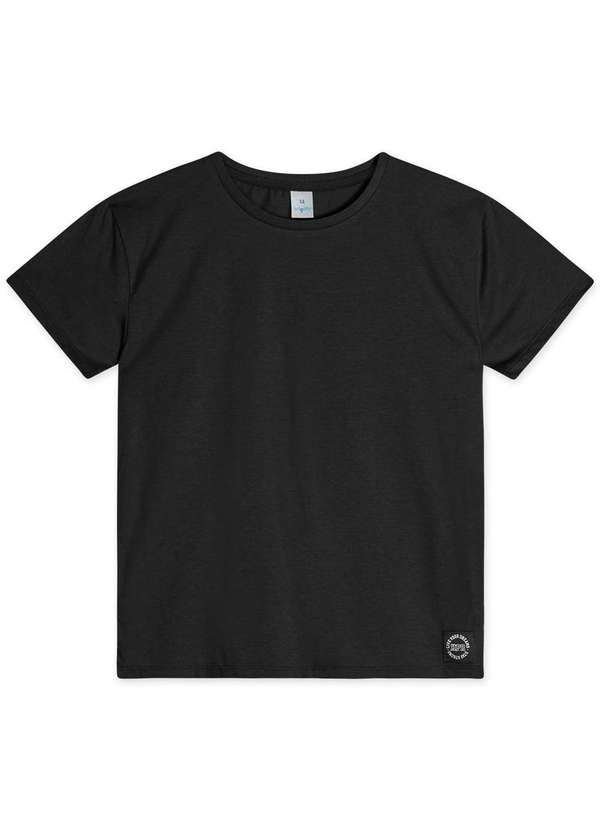 Hapier - Blusa Manga Curta Juvenil Feminina Hapier Preto