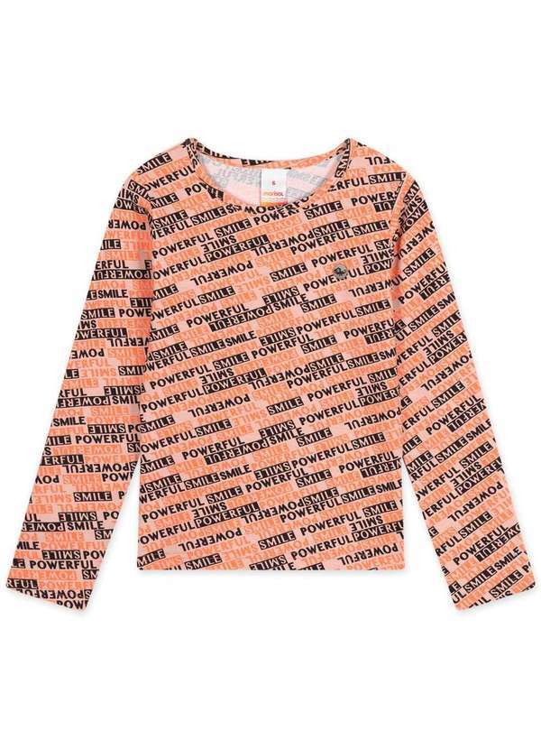 Marisol - Blusa Manga Longa Antiviral Feminina Infantil Marisol Laranja