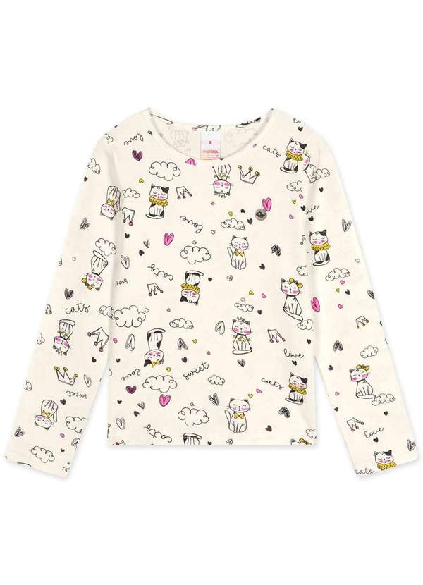 Marisol - Blusa Manga Longa Antiviral Feminina Infantil Marisol Bege