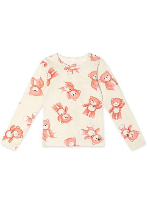 Marisol - Blusa Manga Longa Antiviral Feminina Infantil Marisol Bege