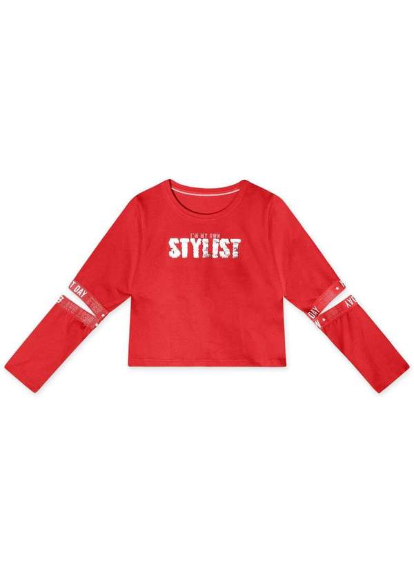 Marisol - Blusa Manga Longa Infantil Feminina Marisol Vermelho