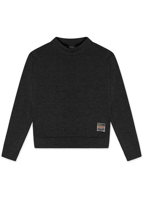 Marisol - Blusa Manga Longa Tricot Infantil Feminina Marisol Preto