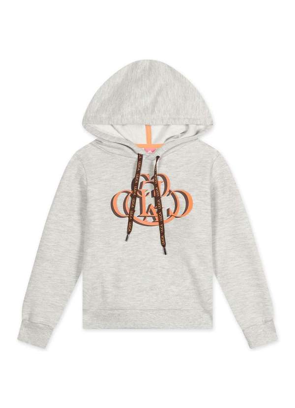 Lilica - Blusao Moletom Infantil Manga Longa Lilica Cinza