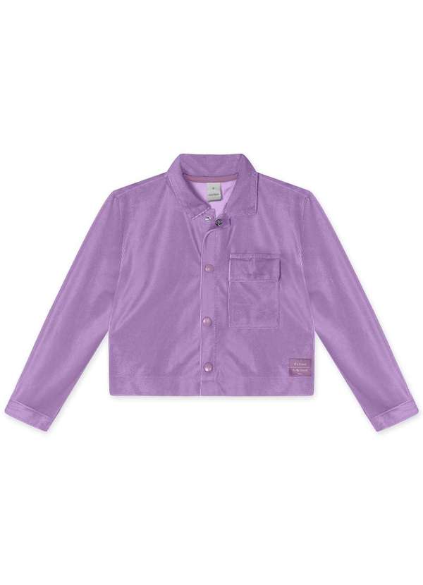 Marisol - Camisa Cropped Manga Longa Infantil Feminina Marisol Roxo