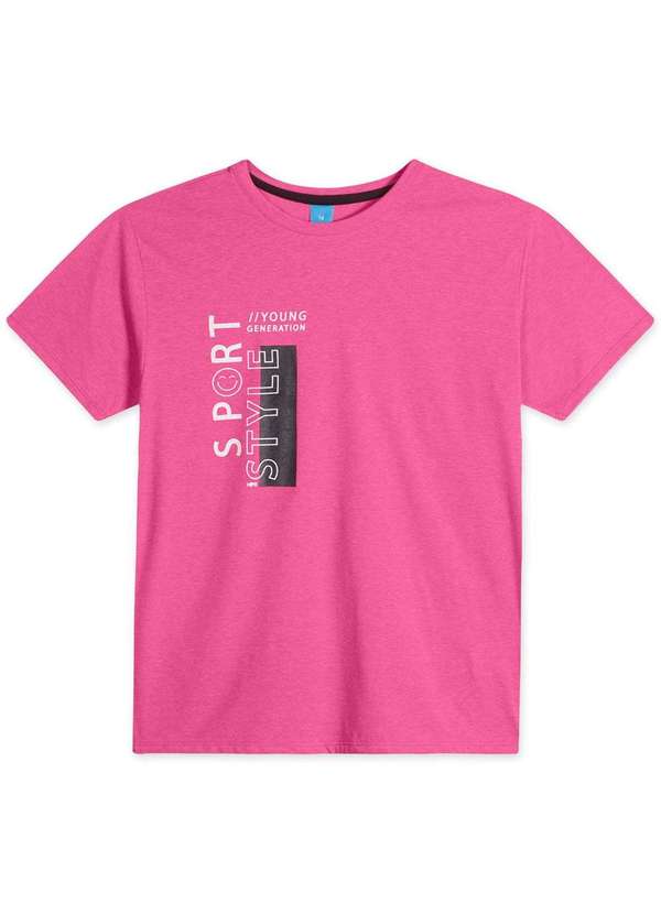 Hapier - Camiseta Juvenil Menina Manga Curta Hapier Rosa