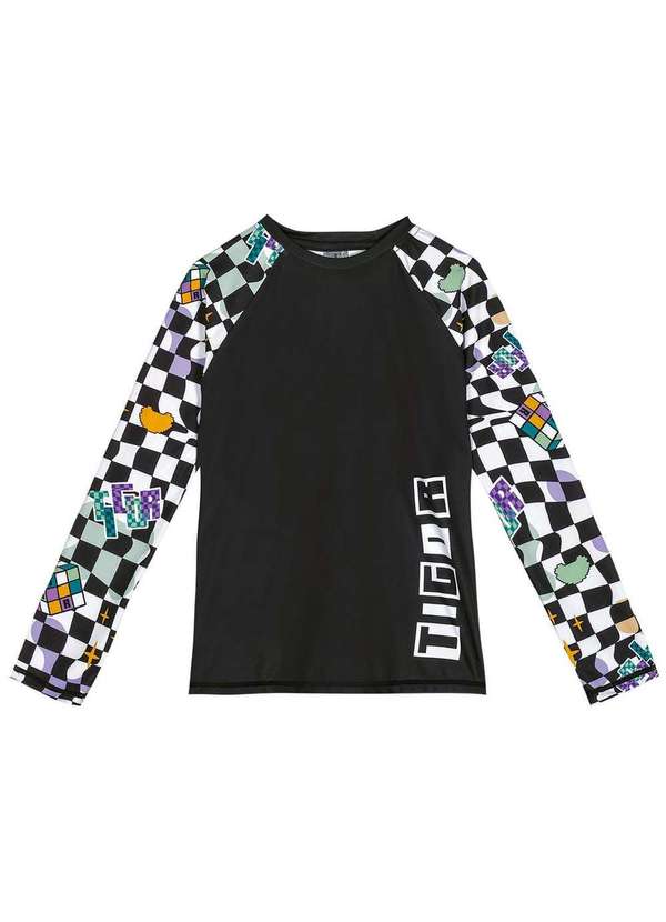 Tigor T Tigre - Camiseta Manga Longa com Protecao Uv Menino Tigor Preto