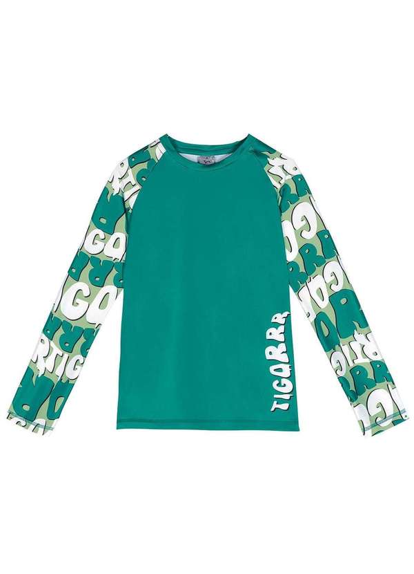 Tigor T Tigre - Camiseta Manga Longa com Protecao Uv Menino Tigor Verde