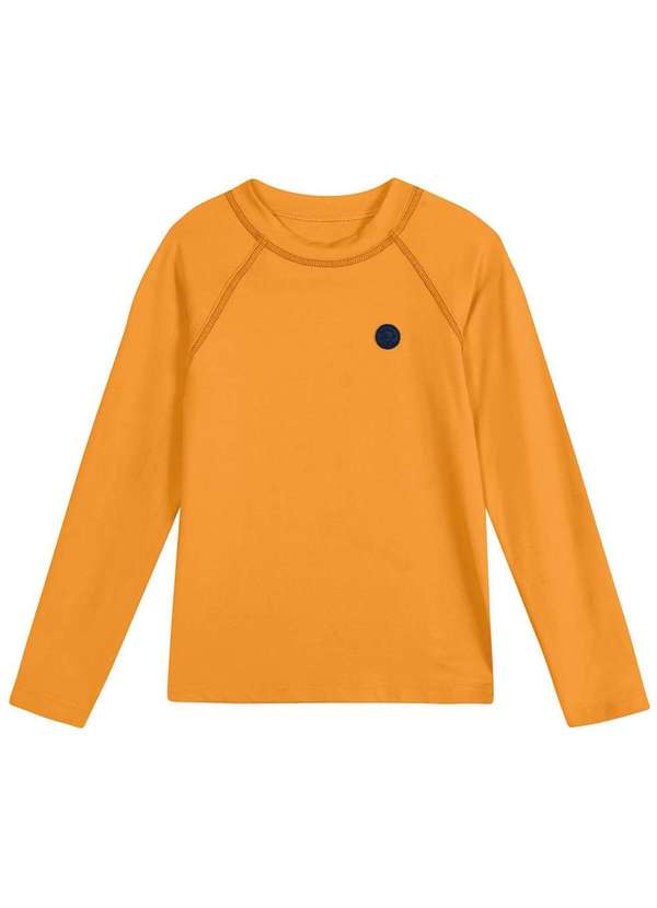 Marisol - Camiseta Unissex Manga Longa Protecao Uv Marisol Laranja