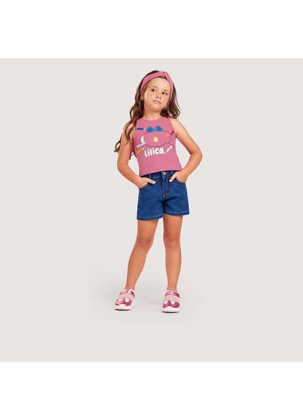 Lilica Ripilica - Regata Cropped Infantil Feminina Lilica Rosa 2