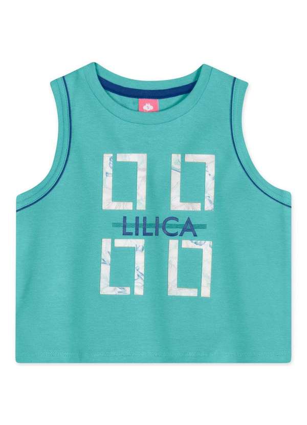 Lilica Ripilica - Regata Cropped Infantil Feminina Lilica Verde