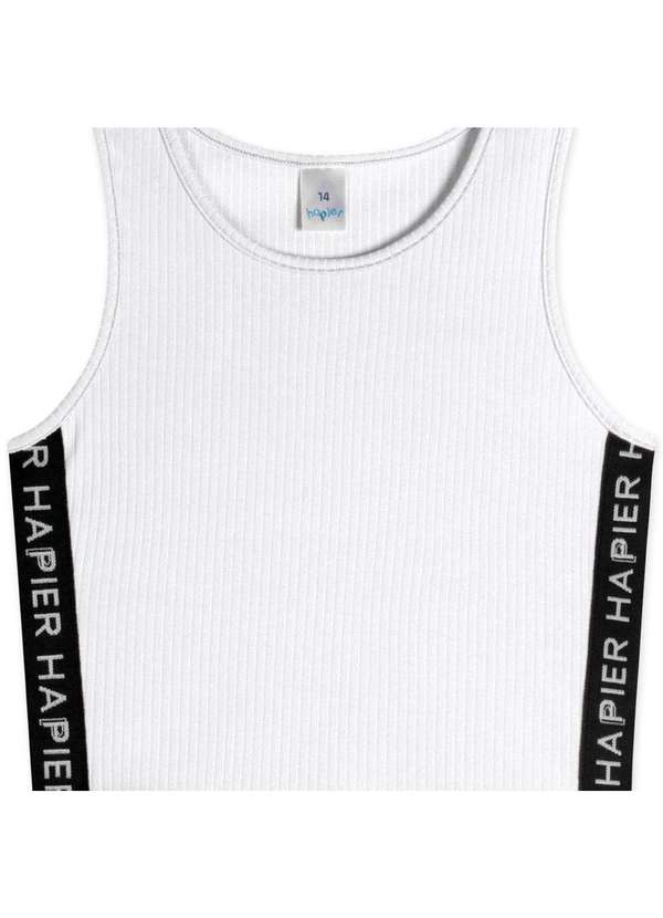 Hapier - Regata Cropped Juvenil Feminina Hapier Branco