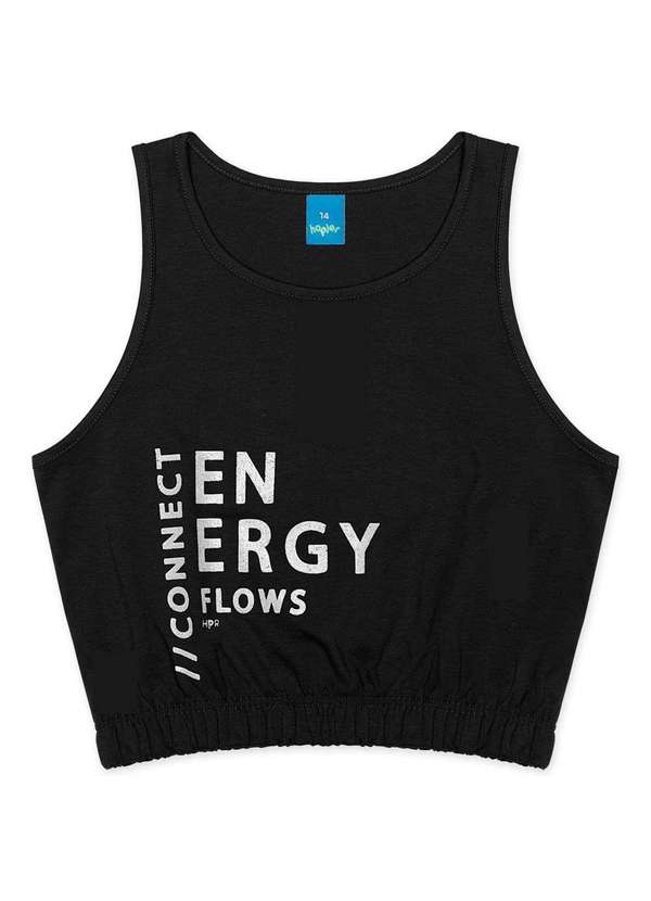 Hapier - Regata Cropped Juvenil Menina Hapier Preto