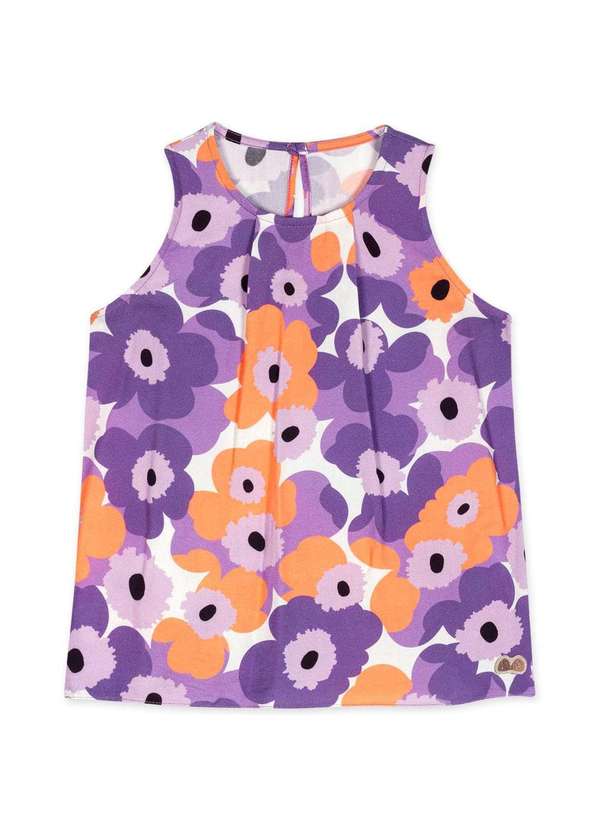 Lilica Ripilica - Regata Floral Infantil Feminina Lilica Roxo