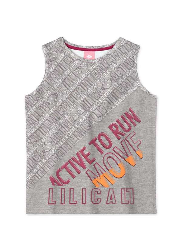 Lilica - Regata Infantil Active Lilica Cinza