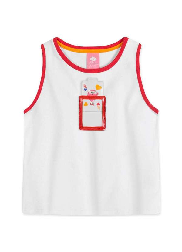 Lilica - Regata Infantil Estampa Interativa Lilica Branco 3