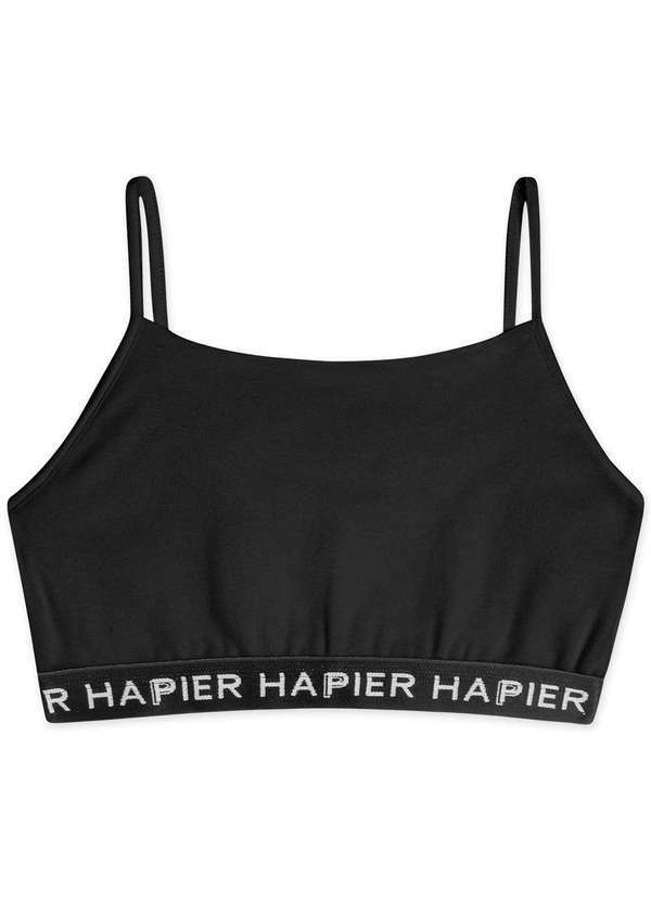 Hapier - Top Cropped Juvenil Feminino Hapier Preto