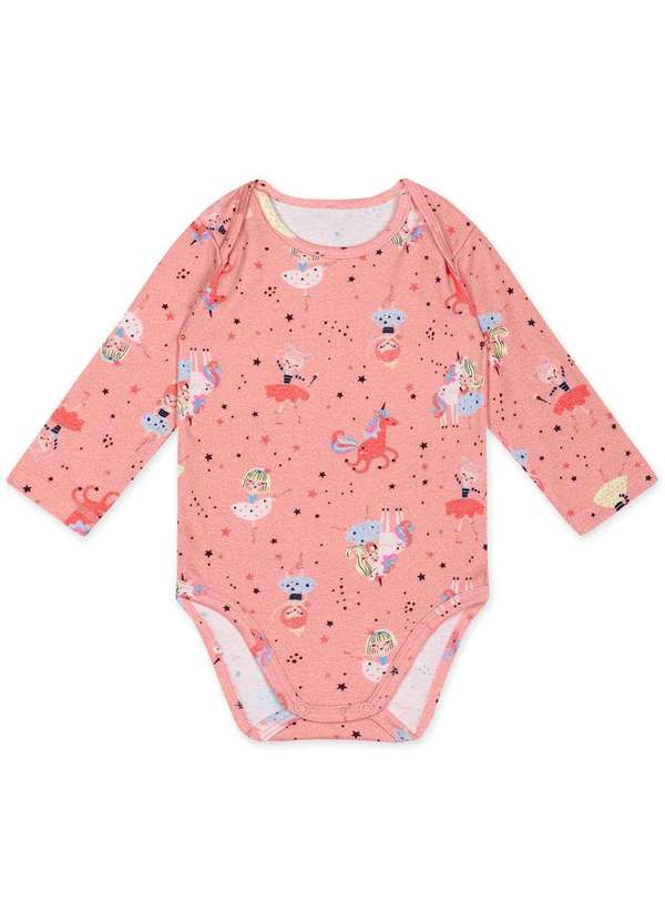 Marisol - Body Bebe Manga Longa Aromatica Marisol Rosa