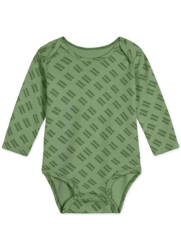 Match - Body Bebe Unissex Manga Longa Match Verde