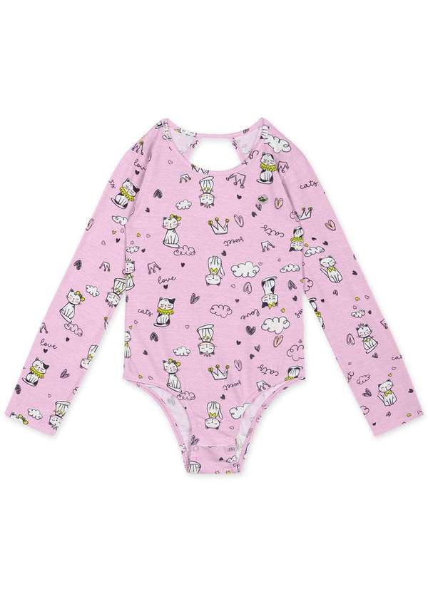 Marisol - Body Infantil Manga Longa Antiviral Marisol Rosa