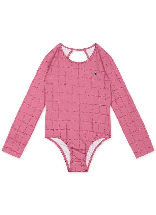 Marisol - Body Infantil Manga Longa Antiviral Marisol Rosa