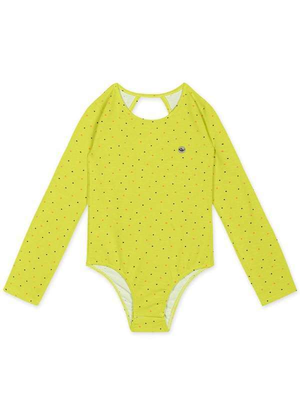 Marisol - Body Infantil Manga Longa Antiviral Marisol Amarelo