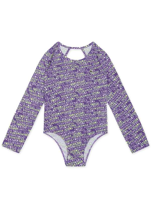 Marisol - Body Infantil Manga Longa Antiviral Marisol Roxo