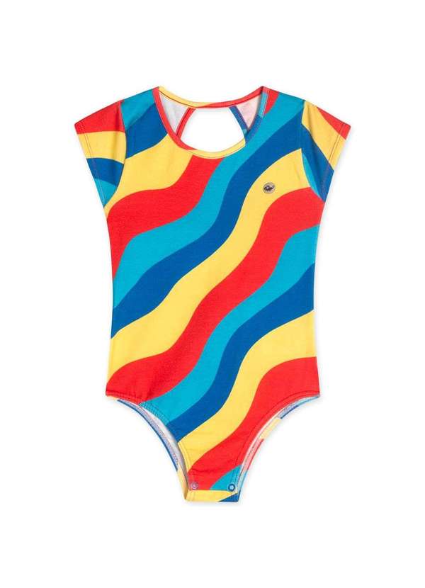 Marisol - Body Manga Curta Antiviral Infantil Feminino Marisol Azul