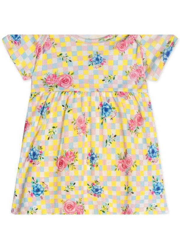 Marisol - Body Vestido Manga Curta com Aroma Bebe Feminino Marisol Amarelo