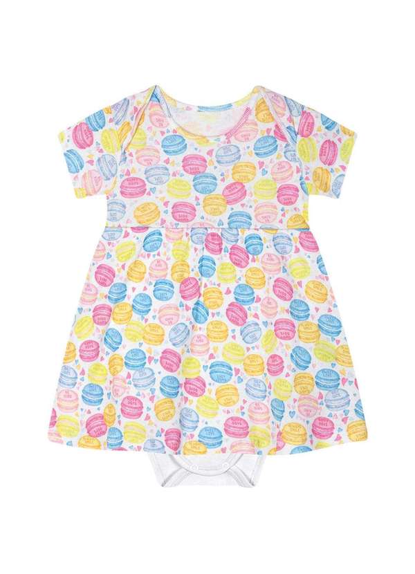 Marisol - Body Vestido Manga Curta com Aroma Bebe Feminino Marisol Branco