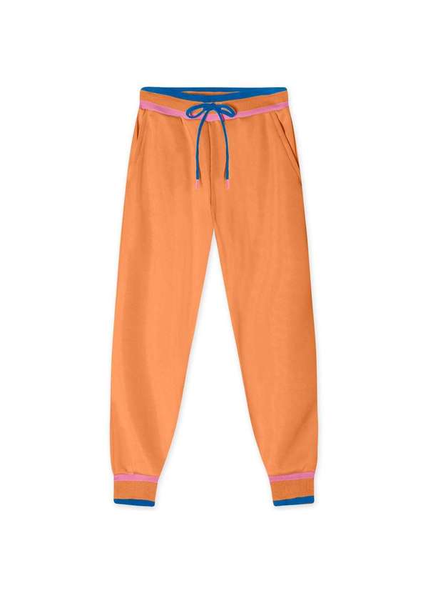 Marisol - Calca Jogger Moletom Infantil Feminina Marisol Laranja