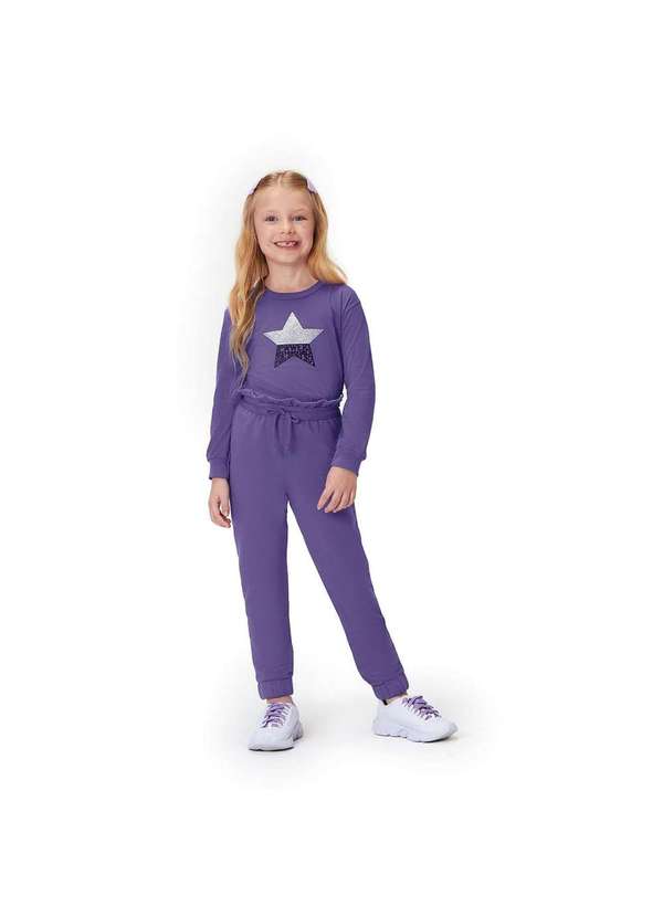 Marisol - Calca Moletom Infantil Acquatech Marisol Roxo