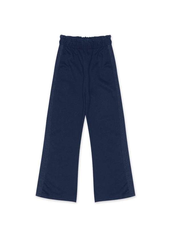 Marisol - Calca Moletom Wide Leg Infantil Menina Laise Marisol Azul