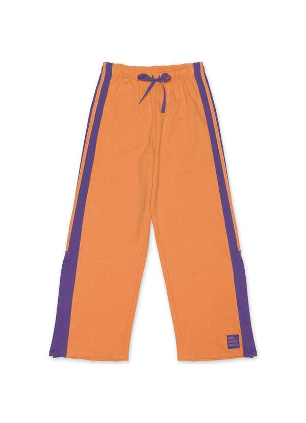 Hapier - Calca Moletom Wide Leg Juvenil Menina Hapier Laranja 1