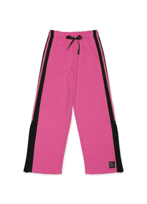Hapier - Calca Moletom Wide Leg Juvenil Menina Hapier Rosa