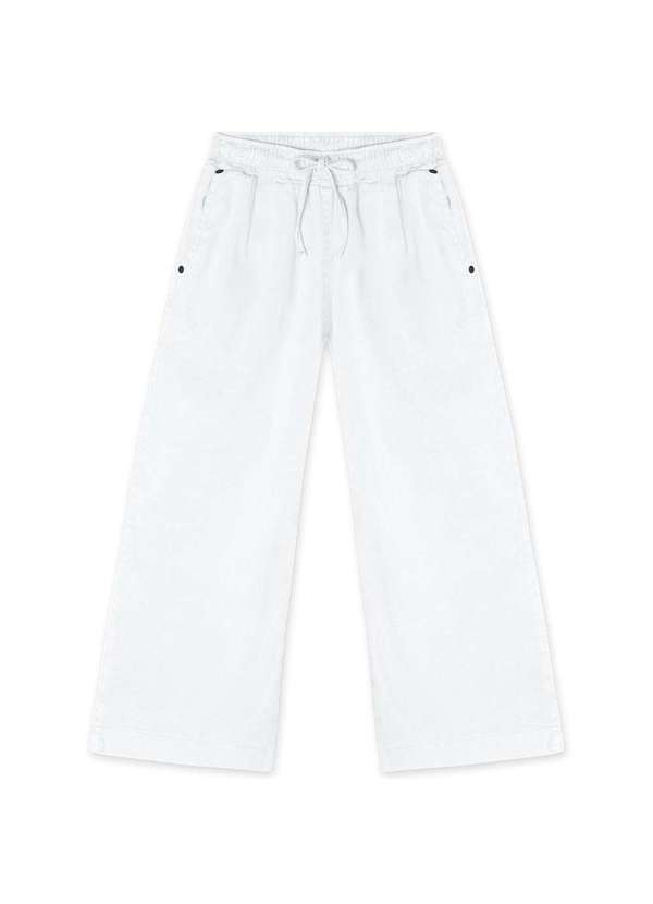 Marisol - Calca Wide Leg Infantil Feminina Marisol Branco