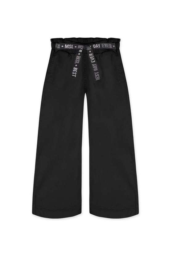 Marisol - Calca Wide Leg Infantil Feminina Marisol Preto