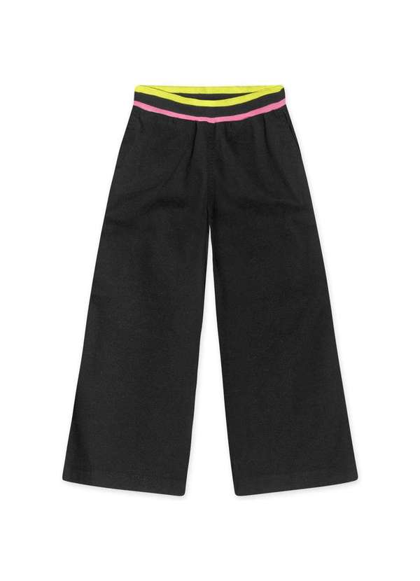 Marisol - Calca Wide Leg Infantil Feminina Marisol Preto