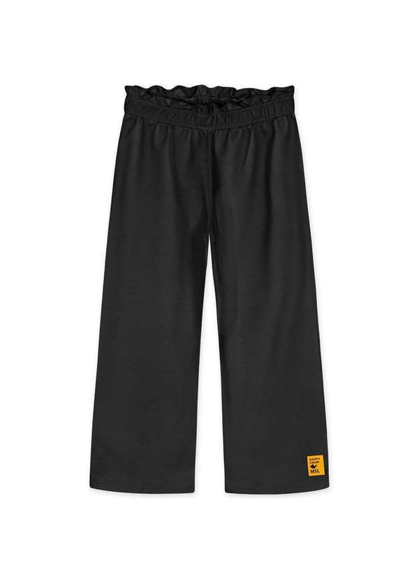 Marisol - Calca Wide Leg Moletom com Aroma Infantil Feminina Marisol Preto