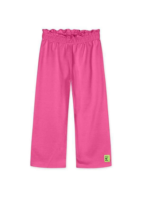 Marisol - Calca Wide Leg Moletom com Aroma Infantil Feminina Marisol Rosa
