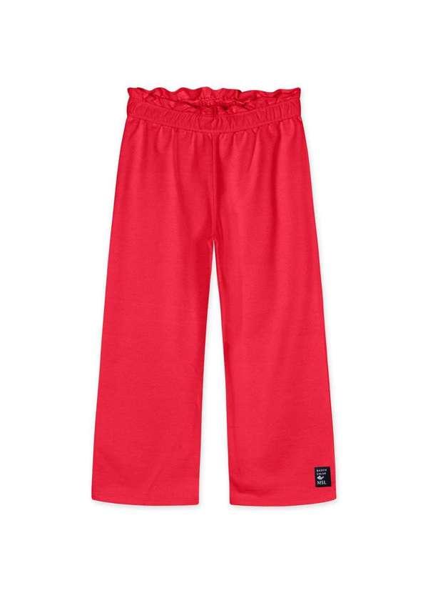 Marisol Calca Wide Leg Moletom com Aroma Infantil Feminina Marisol  Vermelho