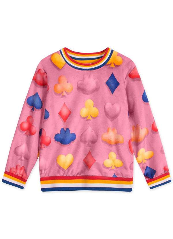 Lilica - Blusao Infantil Manga Longa Lilica Rosa