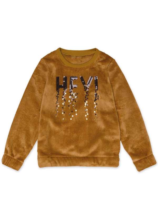 Marisol - Blusao Infantil Menina Peluciado Marisol Marrom