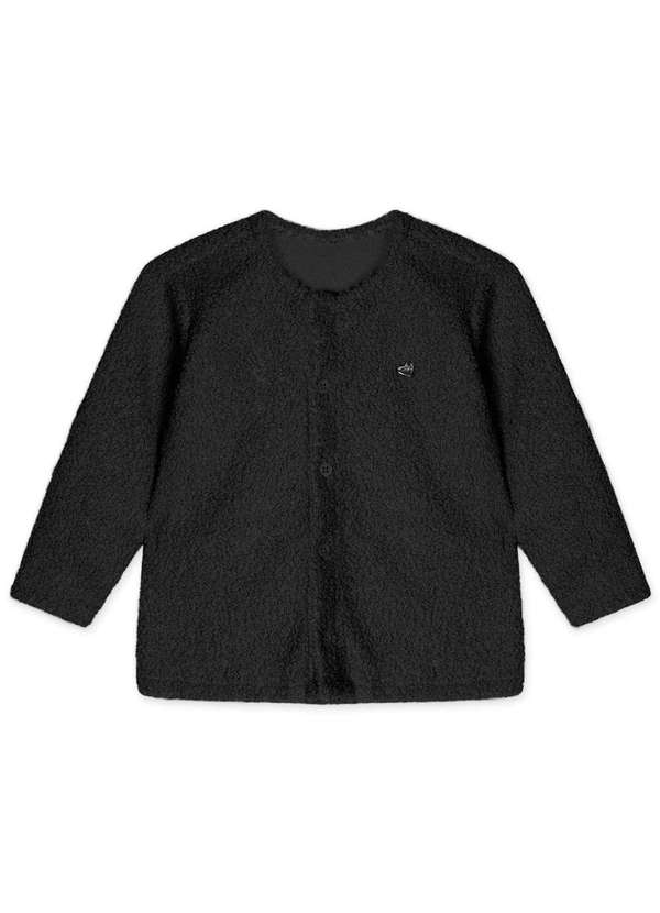 Marisol - Cardigan Manga Longa Infantil Feminino Marisol Preto
